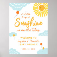 A Little Ray of Sunshine Baby Shower Poster