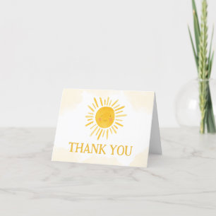 A Little Ray of Sunshine Baby Shower Thank You Card