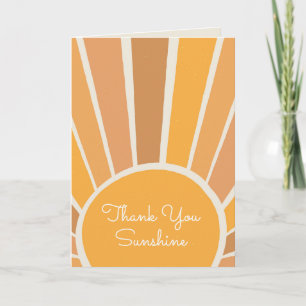 A Little ray of Sunshine Baby Shower Thank You Card