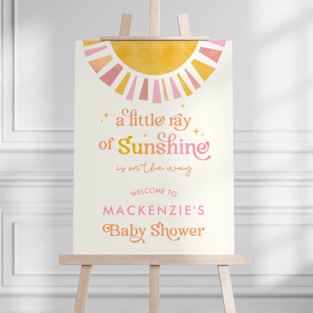 A Little Ray of Sunshine Baby Shower Welcome Sign (Creator Uploaded)