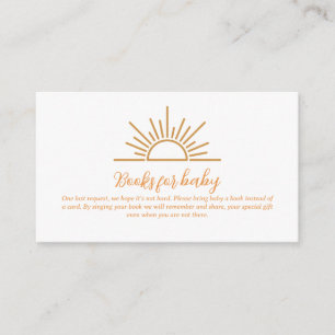A Little Ray of Sunshine Boho books for baby Enclosure Card