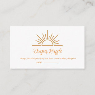 A Little Ray of Sunshine Boho diaper raffle Enclosure Card
