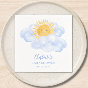 A Little Ray Of Sunshine Boy's Baby Shower Napkin