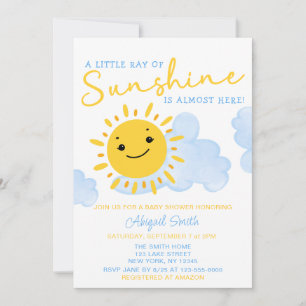 A LITTLE RAY OF SUNSHINE IS ALMOST HERE INVITATION