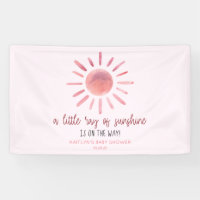A Little Ray Of Sunshine Pink Sun Baby Shower