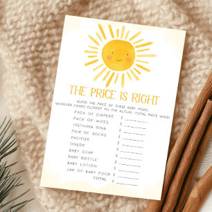 A Little Ray of Sunshine The Price Is Right Game