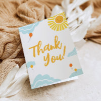 A Little Ray Sunshine Baby Shower Thank You Cards