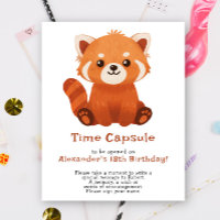 A Little Red Panda - Time Capsule 1st birthday