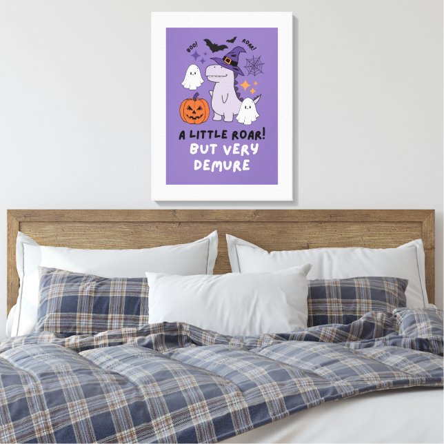A Little Roar, But Very Demure Canvas Art (Insitu(Bedroom))