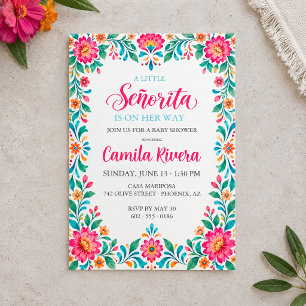 A Little Señorita Mexican Fiesta Baby Shower Invitation