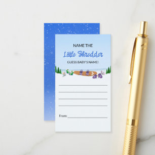 A Little Shredder Snowboard Baby Name Guesses Enclosure Card