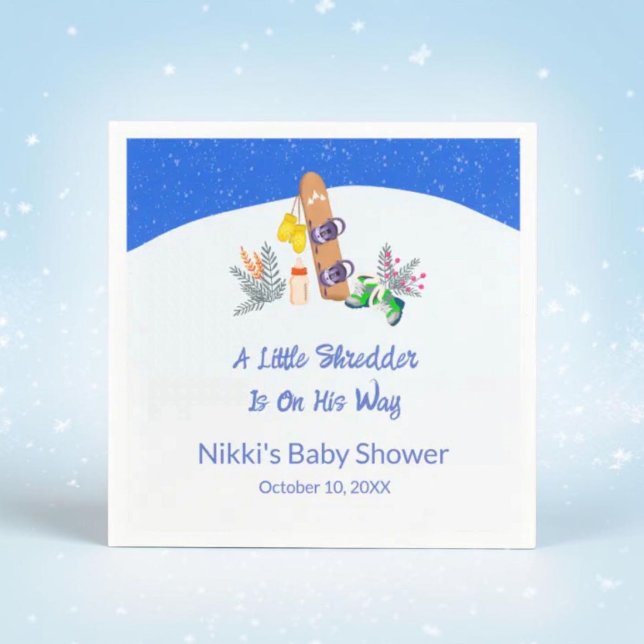 A Little Shredder Snowboard Napkin (Creator Uploaded)