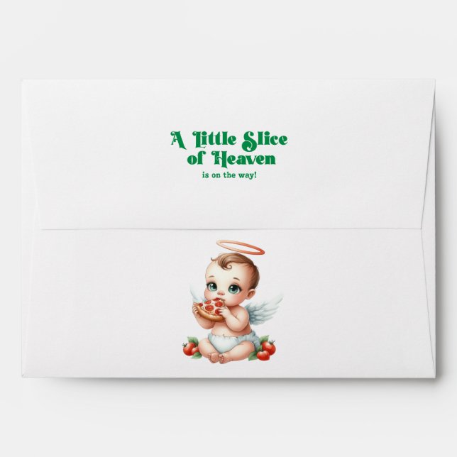 A Little Slice of Heaven - Baby Shower Envelope (Back (Top Flap))