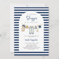 A Little Slugger Baby Shower Boy