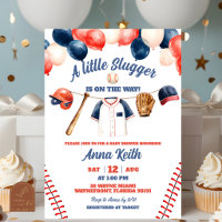 A Little Slugger Is On The Way Baby Shower