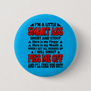 A Little Smart Short And Stout A Here Is Finger 6 Cm Round Badge