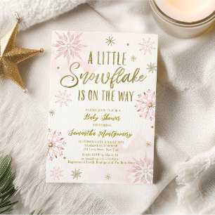 A Little Snowflake Baby Shower Budget Invitation