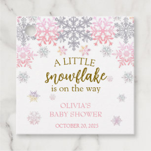 A little Snowflake baby shower Favour Tags