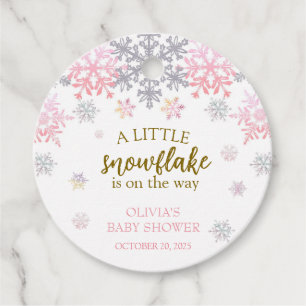 A little Snowflake baby shower Favour Tags