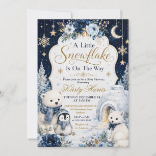 A Little Snowflake Baby Shower Invitation