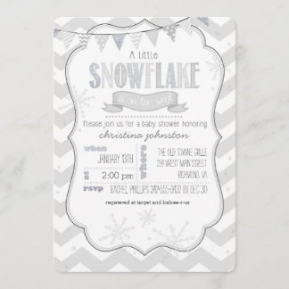 A Little Snowflake Baby Shower Invitation