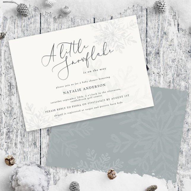 A little snowflake baby shower invitation (Creator Uploaded)