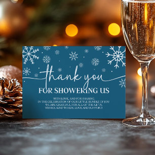 A Little Snowflake Baby Shower Thank You Card