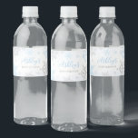 A Little Snowflake Blue Baby Shower  Water Bottle Label<br><div class="desc">Elevate your baby shower with our charming Boy Winter Baby Shower Bottle Label Printable. Adorned with adorable baby motifs,  these customisable labels add a touch of whimsy to your event. Personalise to create a delightful atmosphere that makes your refreshments as adorable as they are refreshing! 

BS538</div>