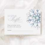 A Little Snowflake Boy Baby Shower Diaper Raffle Enclosure Card<br><div class="desc">Celebrate the arrival of your little girl with our "A Little Snowflake Blue Baby Shower Enclosure Card". Featuring a delicate blue watercolor snowflake. The elegant script font adds a classic touch. Perfect for a winter baby shower.</div>