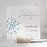 A Little Snowflake Boy Baby Shower Thank You Card<br><div class="desc">Celebrate the arrival of your little girl with our "A Little Snowflake Boy Baby Shower Thank You Card". Featuring a delicate blue watercolor snowflake. The elegant script font adds a classic touch. Perfect for a winter baby shower, this card blends festive elements with winter details, making it ideal for a...</div>