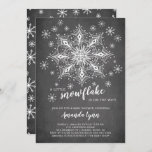 A Little Snowflake Chalkboard Baby Shower Invitation<br><div class="desc">A Little snowflake is on the way design featuring a large white snowflake surrounded by smaller snowflakes set on a chalkboard background.  Visit our shop to view our little snowflake collection.</div>
