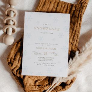 A little Snowflake Gender Neutral Baby Shower  Invitation