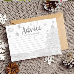 A little snowflake Grey Baby Shower Advice Cards<br><div class="desc">Adorable calligraphy with snowflakes,  winter-themed baby shower invitations. Easy to personalised with your details. Check the collection to find matching items as enclosure cards.</div>