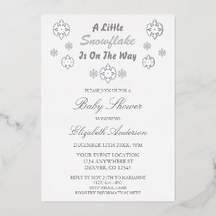 A Little Snowflake Is On The Way Baby Shower
