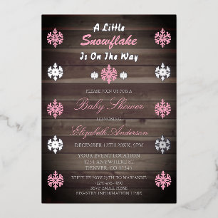 A Little Snowflake Is On The Way Baby Shower