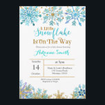 A little snowflake is on the way baby shower invitation<br><div class="desc">A little snowflake is on the way winter baby shower invitation.</div>