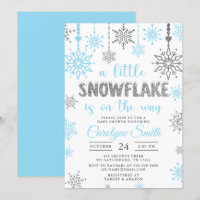 A Little Snowflake Is On The Way Boy Baby Shower I