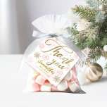 A little snowflake Pink Baby Shower Thank you Favour Tags<br><div class="desc">Adorable calligraphy with snowflakes,  winter-themed baby shower invitations. Easy to personalise with your details. Check the collection to find matching items as enclosure cards.</div>