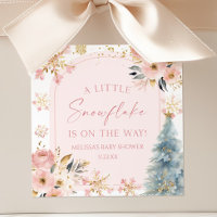 A Little Snowflake Pink Winter Baby Shower 