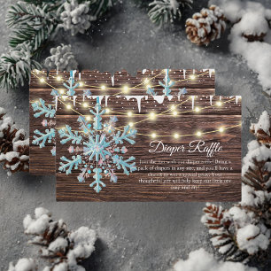 A Little Snowflake Rustic Winter Baby Shower Enclosure Card