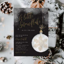 A Little Snowflake Winter Night Baby Shower