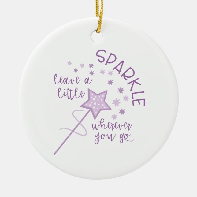 A Little Sparkle Ceramic Tree Decoration (Front)