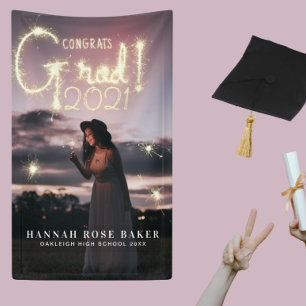 A Little Sparkle   Modern 2021 Graduation Photo Banner