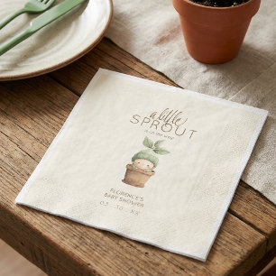 A Little Sprout Baby Shower Napkin