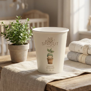 A Little Sprout Baby Shower Paper Cups
