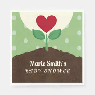 A Little Sprout is on the Way Baby Shower Napkin