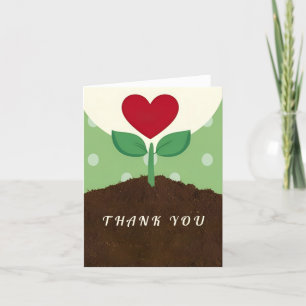 A Little Sprout is on the Way Baby Shower Thank You Card