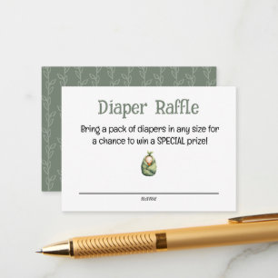 A Little Sprout on the Way Diaper Raffle Card