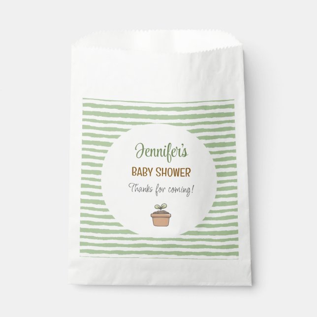 A Little Sprout on the Way  Favour Bags (Front)