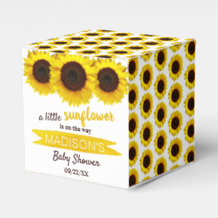 A Little Sunflower Is On The Way! Baby Shower Favour Box